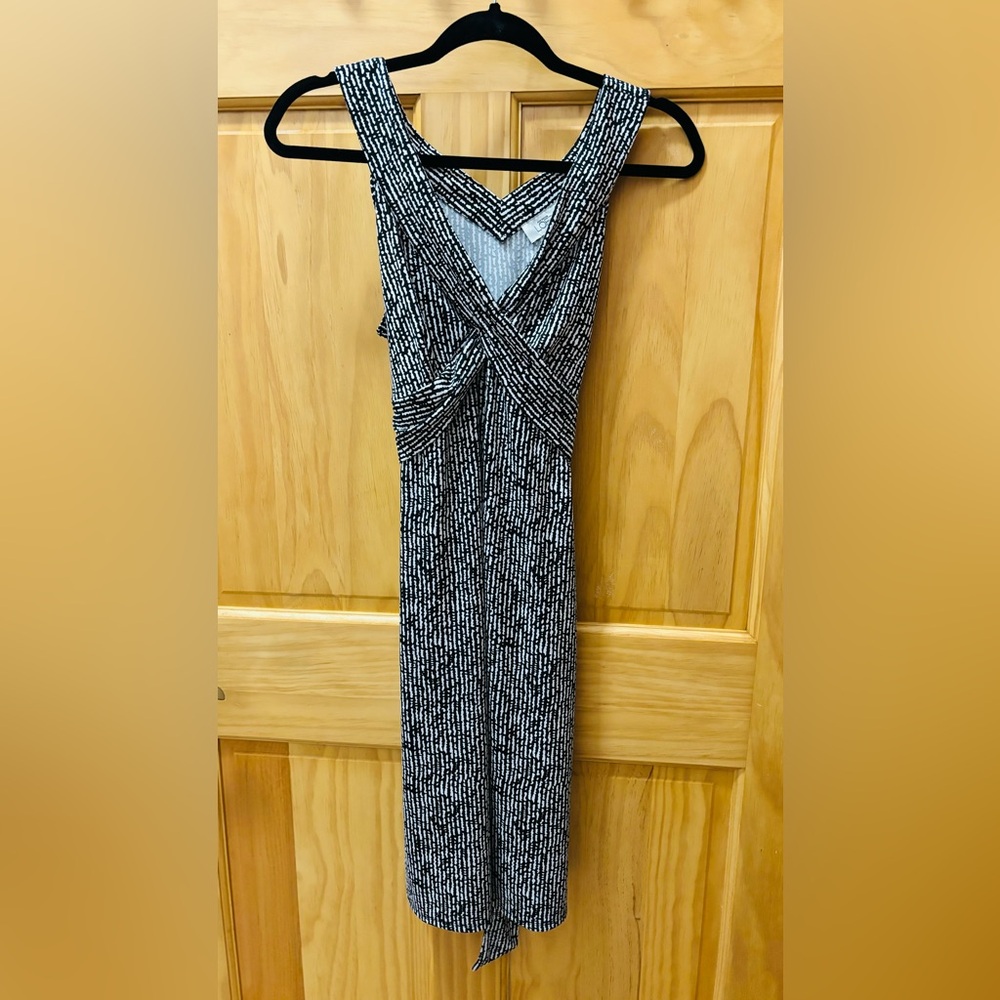 Ann Taylor Loft Black and White Sleeveless Dress
